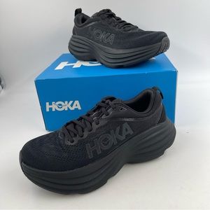 NIB! Hoka Women’s Bondi 8 Triple Black Comfort Running Shoes - Size 6 B
